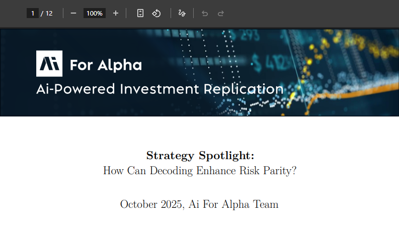 How Can Decoding Enhance Risk Parity?